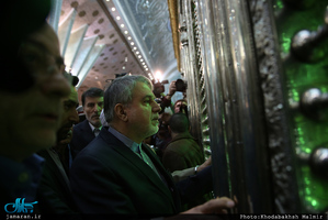 دیدار وزیر و معاونان وزارت فرهنگ و ارشاد اسلامی و جمعی از هنرمندان با سید حسن خمینی