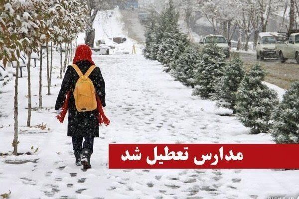 برف و برودت هوا مدارس برخی شهرهای کردستان را تعطیل کرد