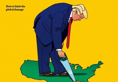 واکنش مجله اکونومیست به آغاز جنگ تعرفه‌ها توسط ترامپ: روز ویرانی! + عکس