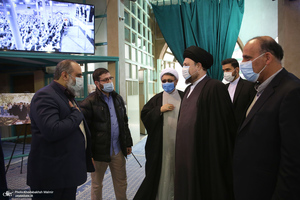 دیدار جمعی از دانش آموزان دبیرستان پسرانه علوم و معارف اسلامی شهید مطهری تهران با سید حسن خمینی