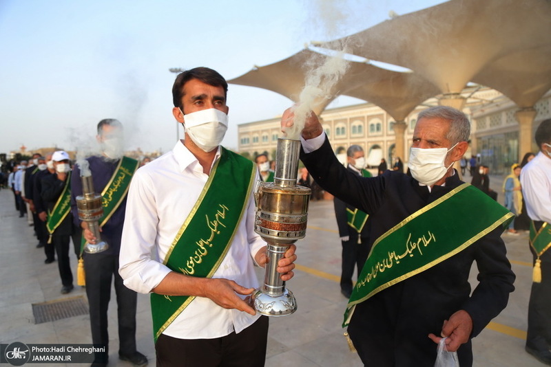 پیاده روی خادمان حرم کریمه اهل بیت(ع) در شب ولادت امام رضا(ع)