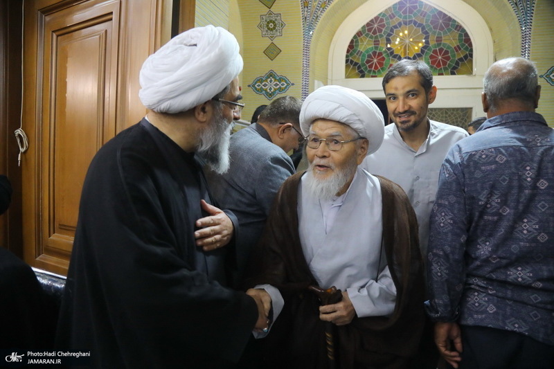 مراسم ختم مادر همسر آیت الله محمدجواد فاضل لنکرانی
