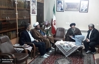 دیدار مدیر مؤسسه تنظیم و نشر آثار امام خمینی(س) اصفهان با آیت الله طباطبایی نژاد