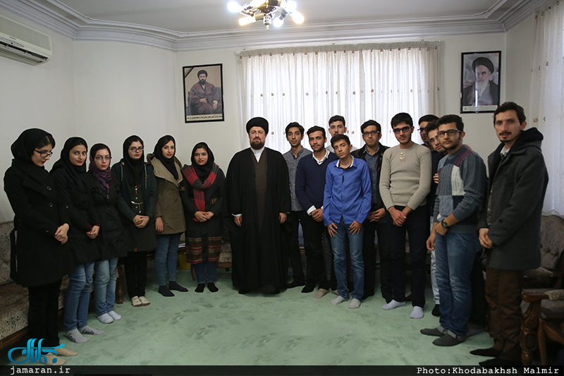 دیدار اعضای انجمن اسلامی دانشگاه کاشان با سید حسن خمینی