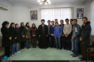 دیدار اعضای انجمن اسلامی دانشگاه کاشان با سید حسن خمینی