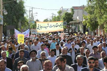 شور انقلابی و شعار مرگ براسرائیل در روز جهانی قدس در آبدانان طنین انداز شد