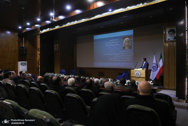 مراسم استاد ممتازی دانشگاه صنعتی شریف با حضور عارف