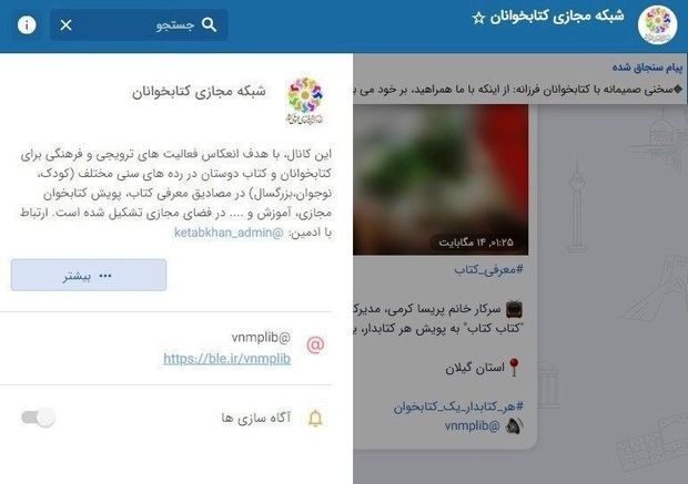 شبکه مجازی کتابخوانان در پیام‌رسان‌های داخلی راه‌اندازی شد
