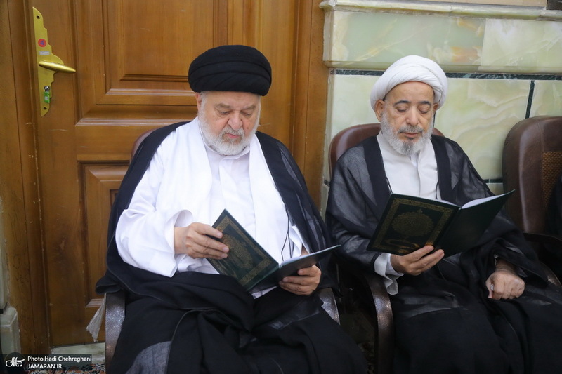 مراسم ختم مادر همسر آیت الله محمدجواد فاضل لنکرانی