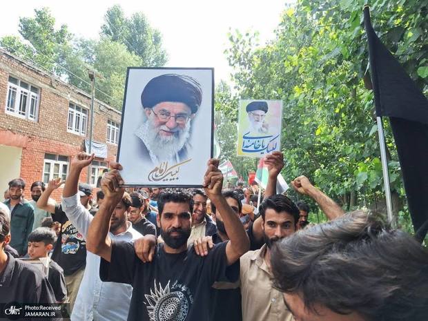 گزارش تصویری/ راهپیمایی در حمایت از رهبر انقلاب در کشمیر ھند 