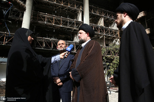 بازدید سید حسن خمینی از ساختمان شیشه ای صداوسیما