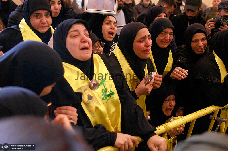 مراسم تشییع شهدای حزب الله در بیروت