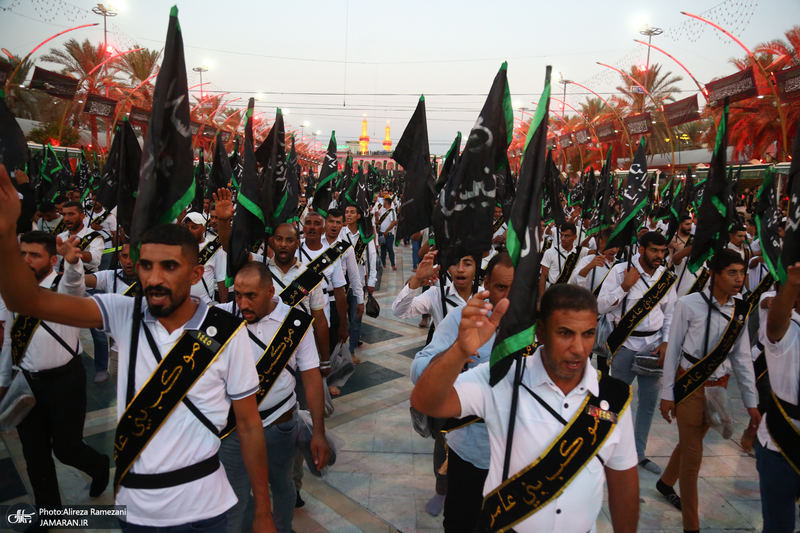 عزاداری قبیله بنی عامر در بین الحرمین در آستانه روز اربعین