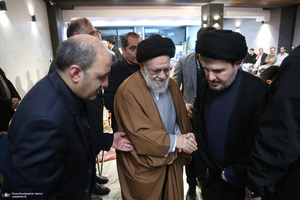 حضور سید حسن خمینی در منزل آیت الله امام جمارانی