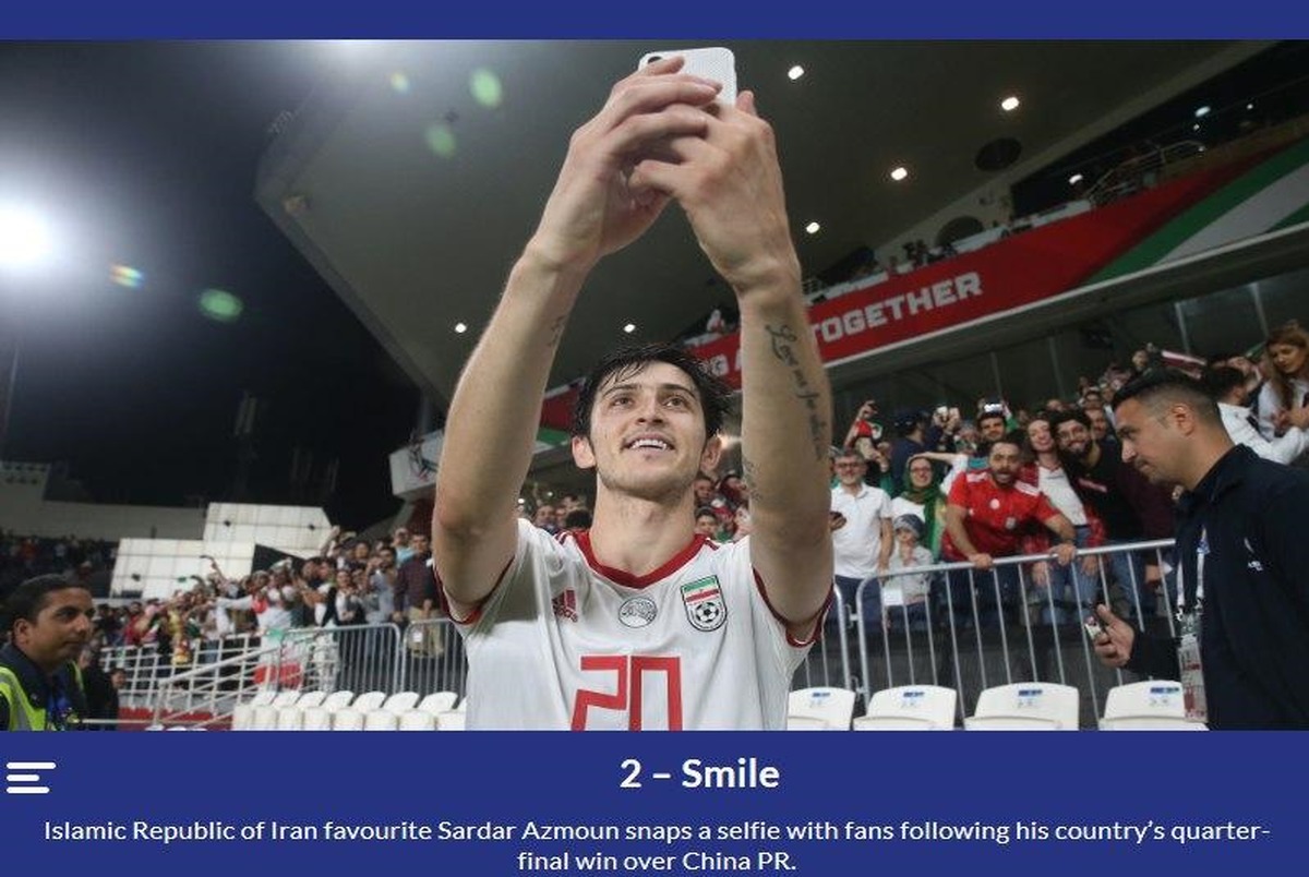 سلفی آزمون با هواداران جزو 10 عکس برتر جام ملت‌های آسیا 2019 / عکس
