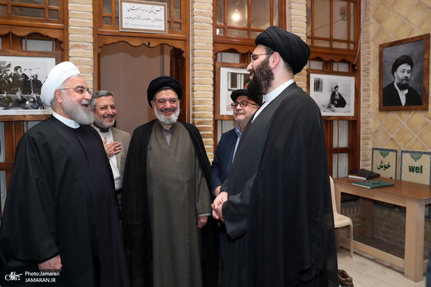 روحانی از بیت قدیمی امام خمینی در نجف اشرف بازدید کرد + تصاویر