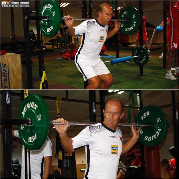 
کالدرون با پرسپولیسی‌ها وزنه زد/عکس