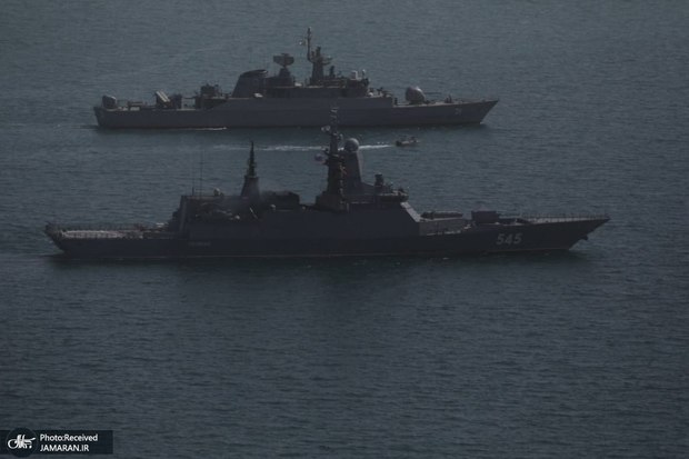 تصاویری جدید از رزمایش نیروهای دریایی ایران و روسیه