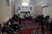 دیدار عباس کمساری با رئیس جامعه مدرسین حوزه علمیه قم (10)