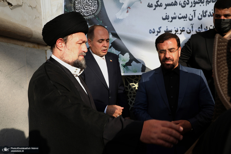 مراسم تشییع و تدفین همسر آیت الله موسوی بجنوردی (ره) در حرم امام خمینی (س)-3