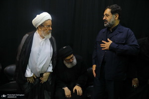 مراسم چهلمین روز تدفین رهبر شهید در دفتر آیت الله العظمی سیستانی در قم