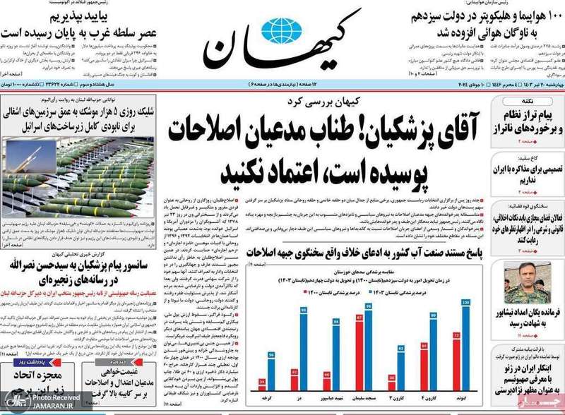 گزیده روزنامه های 20 تیر 1403