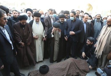 پیکر آیت الله سید رضی شیرازی تشییع شد
