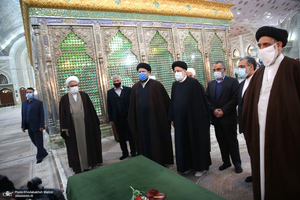 تجدید میثاق رئیس قوه قضاییه و مسئولان قضایی با آرمان‌های امام خمینی(س)