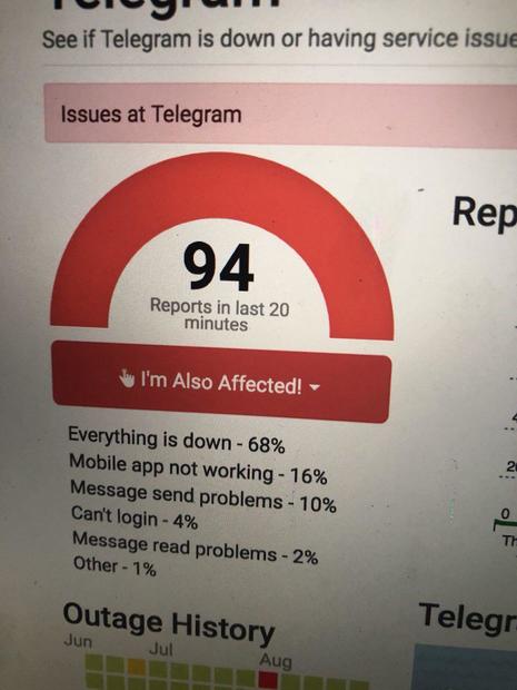 تلگرام امروز صبح دچار اختلال شد