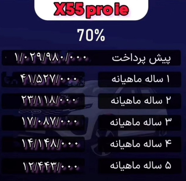 فروش-اقساطی-مدیران خودرو-ام وی ام-ایکس55