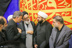 مراسم استقبال و وداع با پیکر مطهر شهید علی لاریجانی در قم