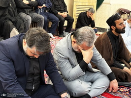 مراسم عزاداری روز تاسوعای حسینی در بیوت مراجع و علماء‎