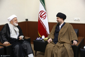 دیدار مهدی کروبی با سید حسن خمینی و جمعی از فعالان سیاسی