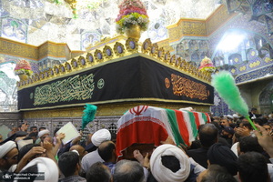 تشییع مرحوم آیت الله عباسعلی سلیمانی (ره) در حرم مظهر حضرت معصومه (س)