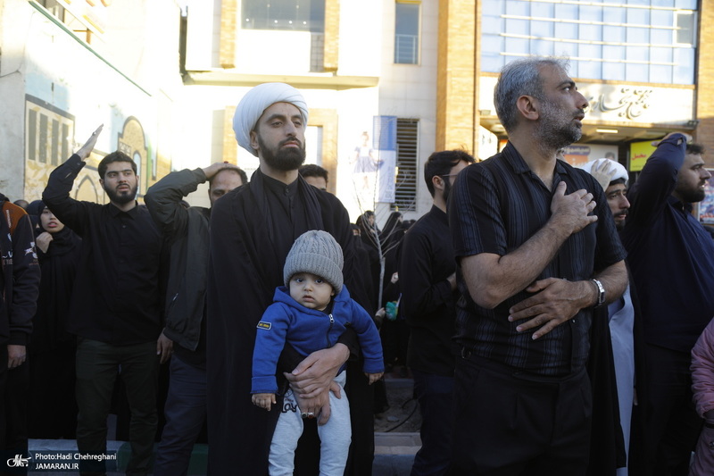 دسته عزاداری شهادت حضرت علی (ع) با حضور آیت‌الله العظمی وحید خراسانی