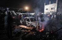 تصاویری از آتش‌سوزی چادرهای آوارگان در نتیجه حمله رژیم اسرائیل (8)