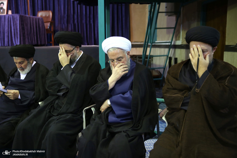 مراسم چهلمین روز مرحوم آیت الله صانعی در حسینیه جماران