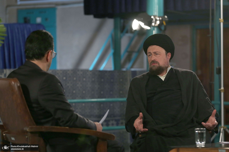 پشت صحنه برنامه تلویزیونی «صف اول» با حضور سید حسن خمینی