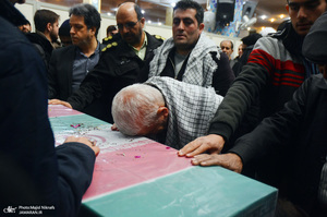 مراسم تشییع و تدفین 2 شهید گمنام در دانشگاه آزاد تهران جنوب