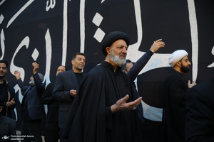 دسته عزاداری شهادت حضرت علی (ع) با حضور آیت‌الله العظمی وحید خراسانی