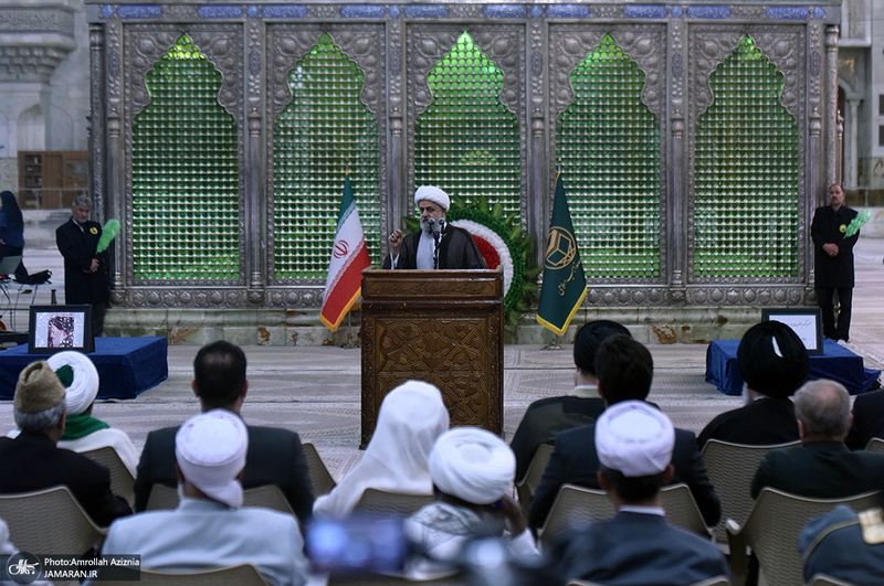 تجدید میثاق مهمانان سی و نهمین اجلاس وحدت اسلامی با آرمان‌های امام خمینی(س) -1