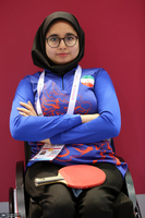 اعضای تیم تنیس روی میز دخرتان و پسران ایران در  رقابت‌های پاراآسیایی 2021 بحرین