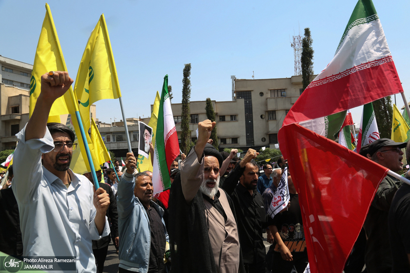 مراسم راهپیمایی اعتراضی به وقایع اخیر شهادت فرمانده هان و دانشمندان هسته ای