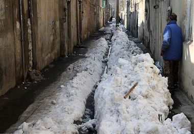 کوچه‎های یخ زده و خواب زمستانی شهرداری بروجرد