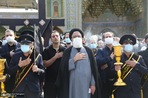 عزاداری خادمین حرم کریمه اهل بیت در روز شهادت امام رضا(ع)