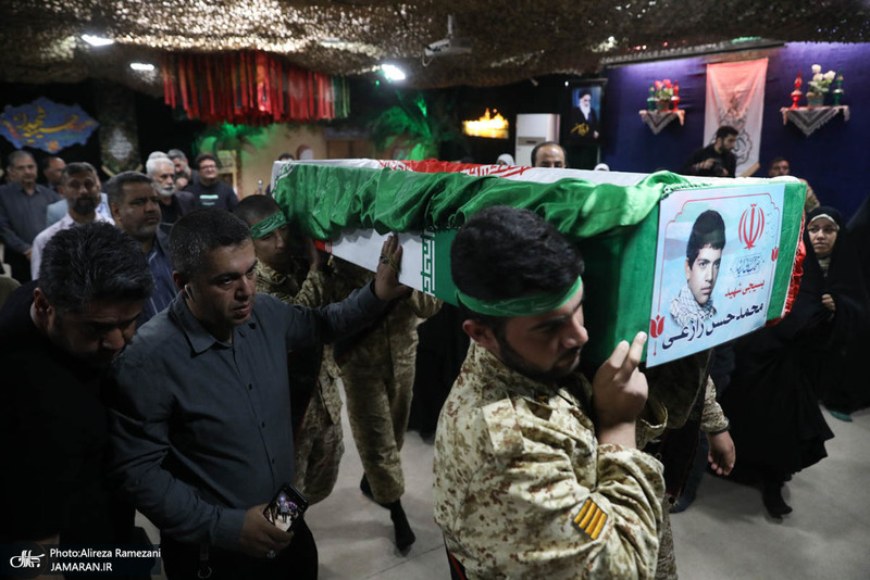 مراسم وداع با پیکر مطهر شهید محمد حسن زارعی