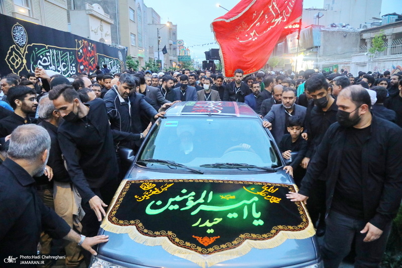 دسته عزاداری شهادت حضرت علی (ع) با حضور آیت‌الله العظمی وحید خراسانی