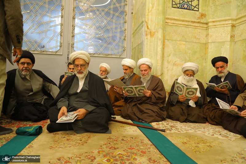 مراسم ترحیم و بزرگداشت آیت الله سید محمدعلی شیرازی در مسجد اعظم قم