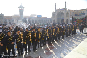 مراسم عزاداری خادمان حرم حضرت معصومه (س) در روز شهادت امام موسی کاظم (ع)‎
