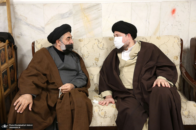 حضور سید حسن خمینی در منزل مرحوم آیت الله ری شهری (ره)